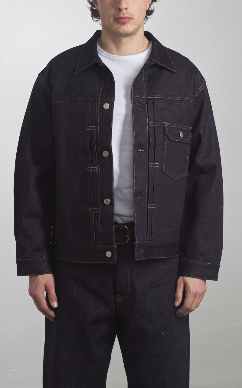 Momotaro Jeans MMGJ0001 Standard Type 1 Denim Jacket Indigo 14.7oz