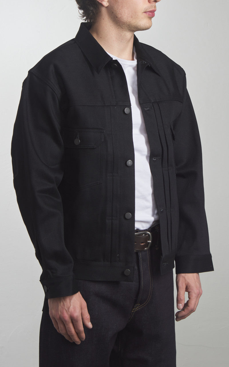 Momotaro Jeans MMGJ1002 Standard Type 2 Denim Jacket Black 14.7oz