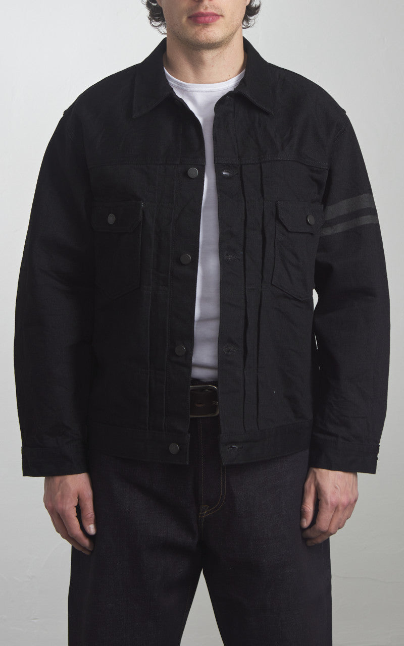 Momotaro Jeans MMGJ1102 Classic Type 2 Denim Jacket Black 15.7oz