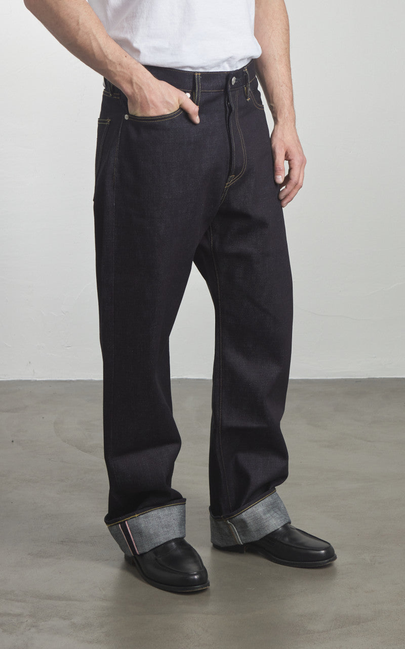 Tiji Jojo 着用 Grunge Wide Denim定価29700円 10OZ BLEACHED DENIM PARACHUTE PANTS(XS BlackxWhite): Yohji