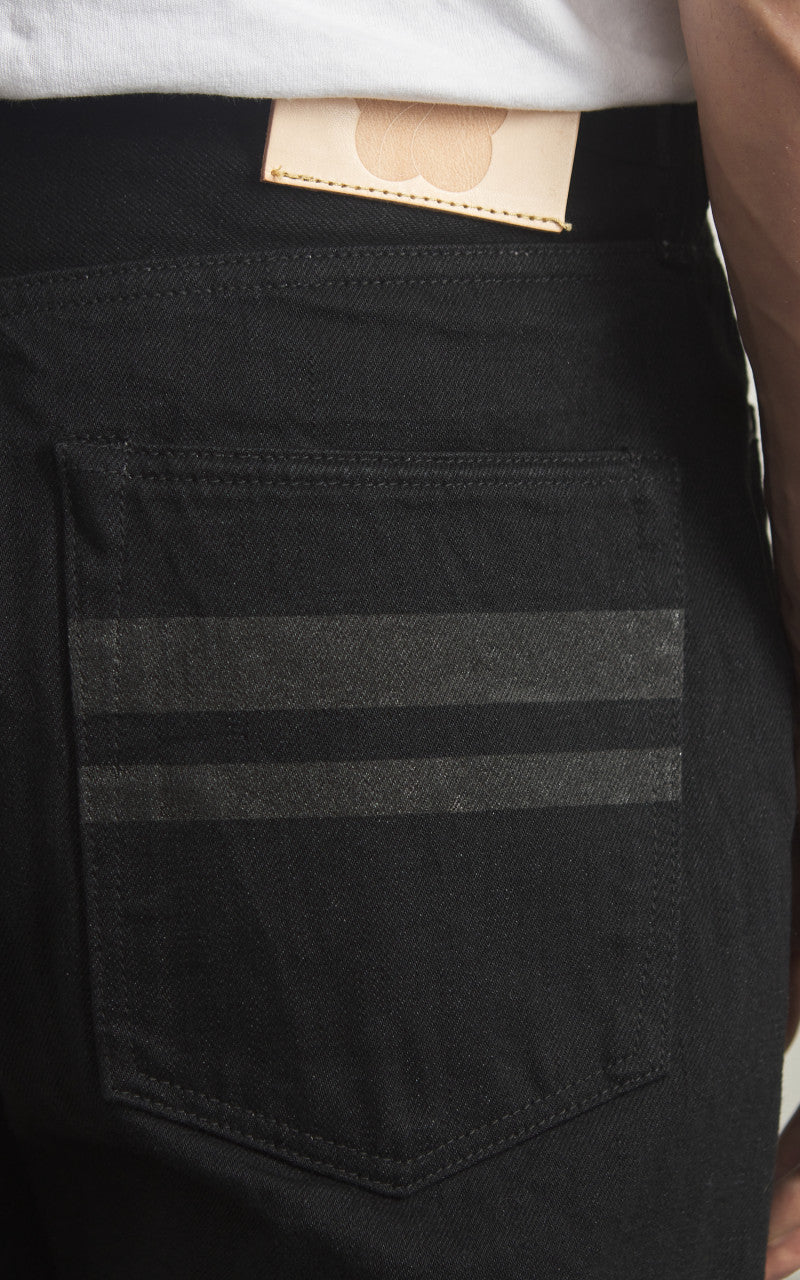 Momotaro Jeans MMJZ1101 Classic Straight Denim Black 15.7oz