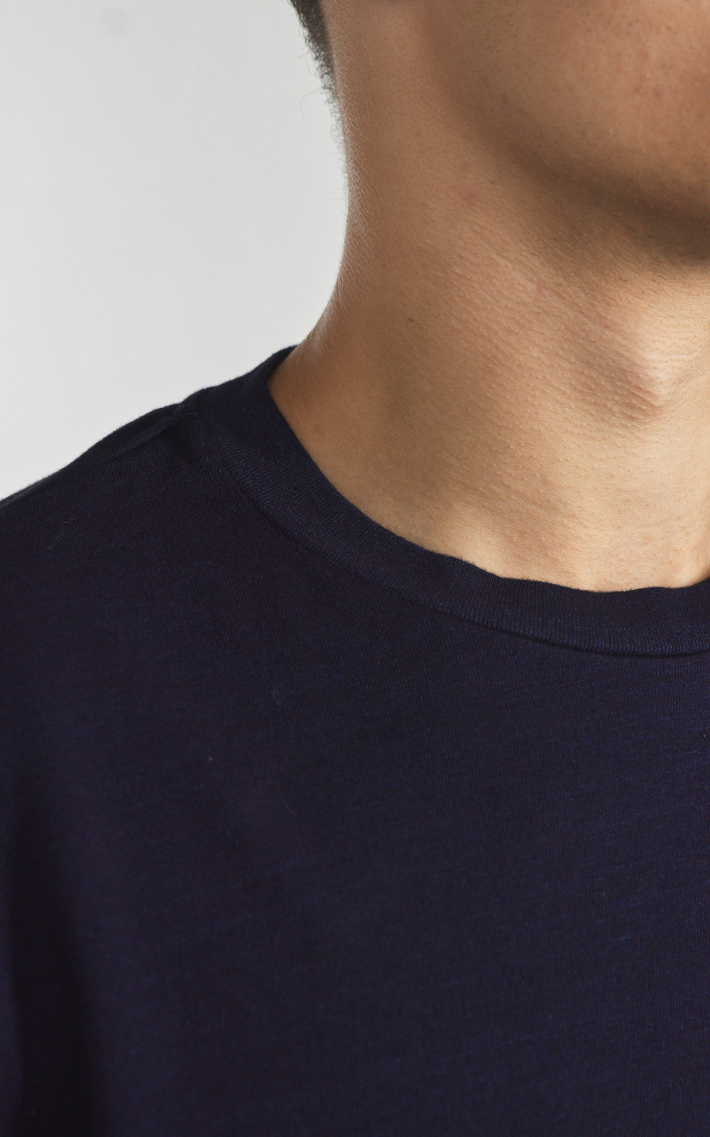 Momotaro Jeans MXTS1034 Yarn Dyed Longsleeve Tee Indigo 6.6oz