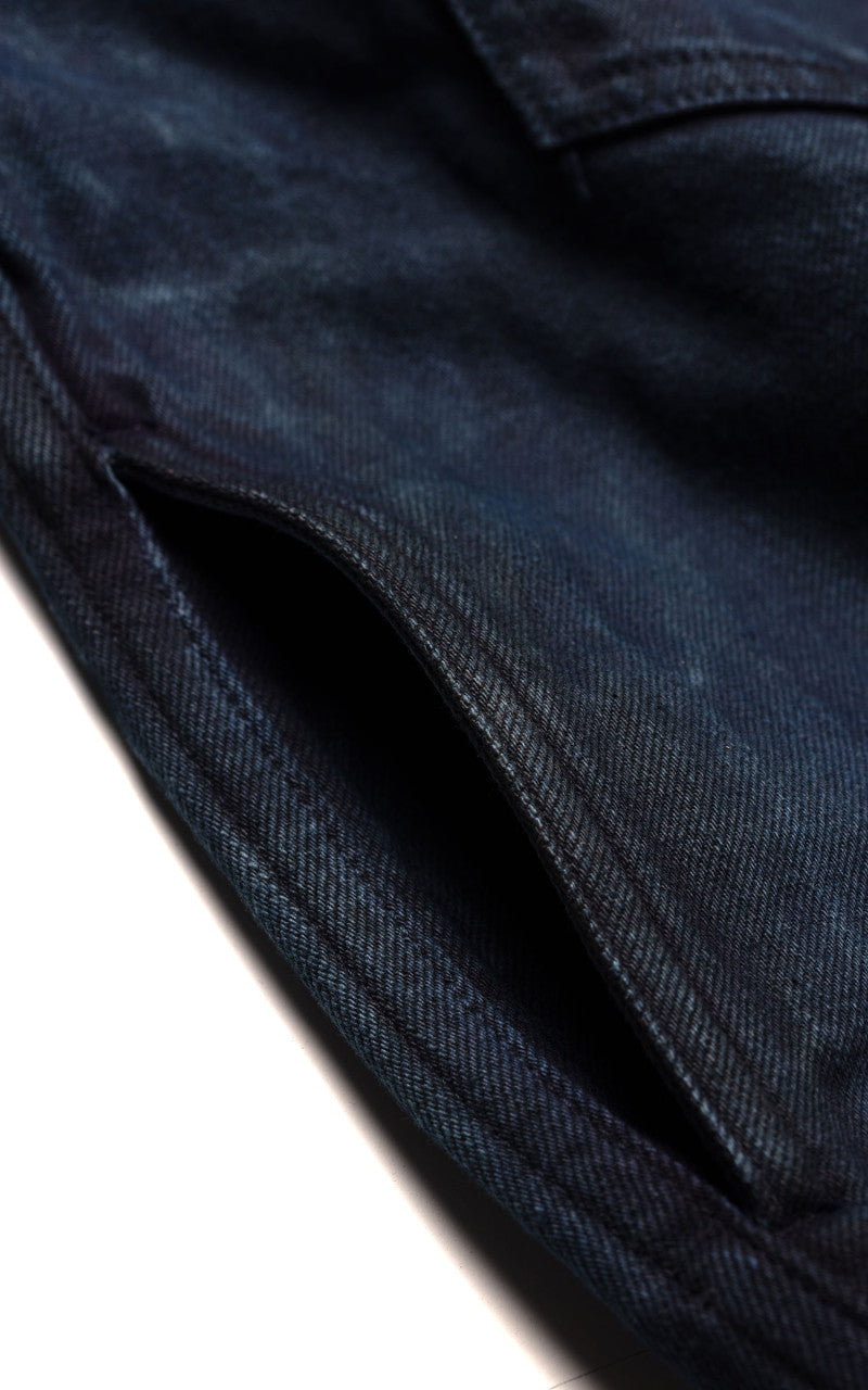 Momotaro Jeans MXGJ1002 Mud & Natural Indigo Dyed Type 2 Denim Jacket Natural Indigo