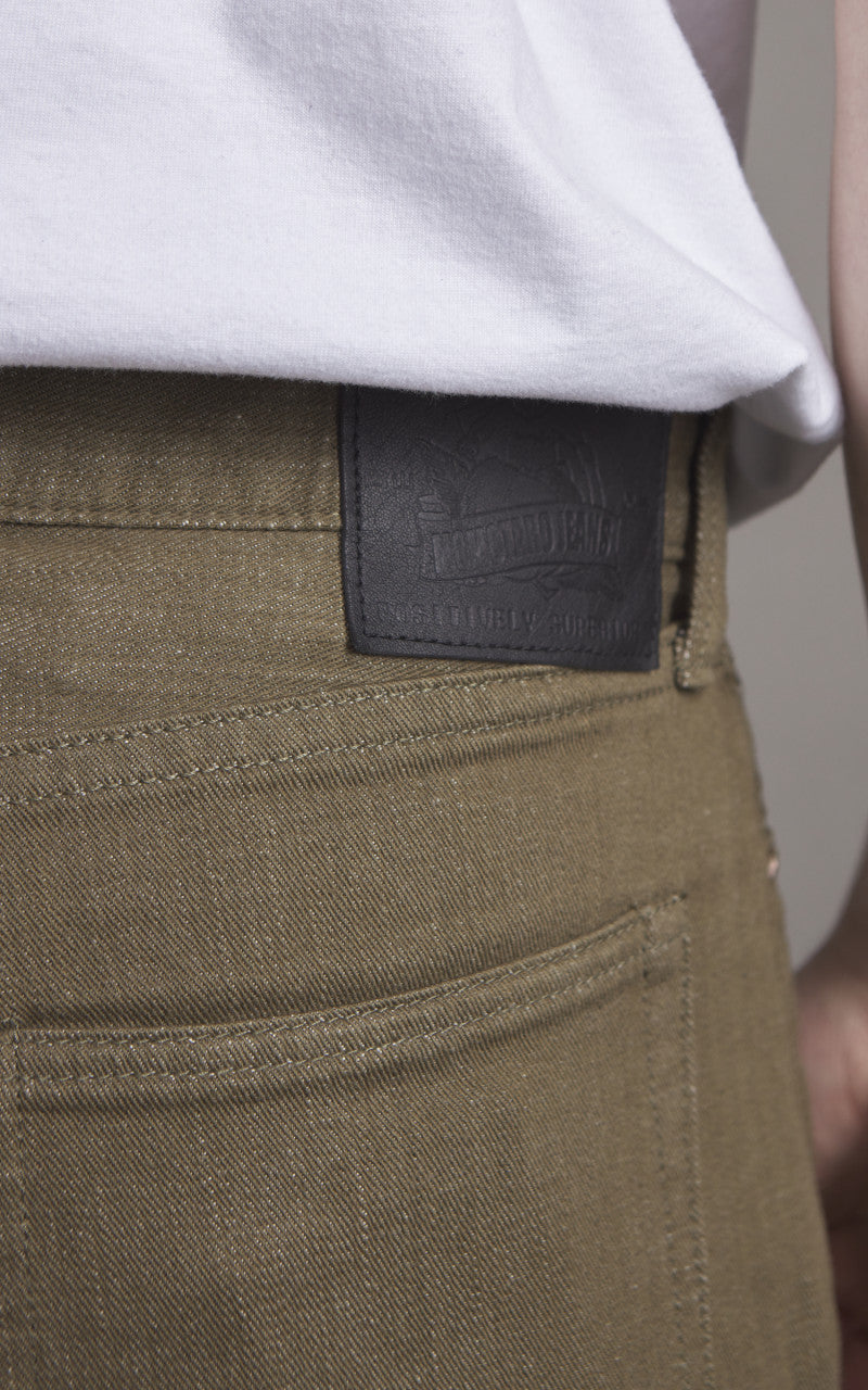 Momotaro Jeans MXJE1300 Selvedge Jeans Army Green 10.5oz