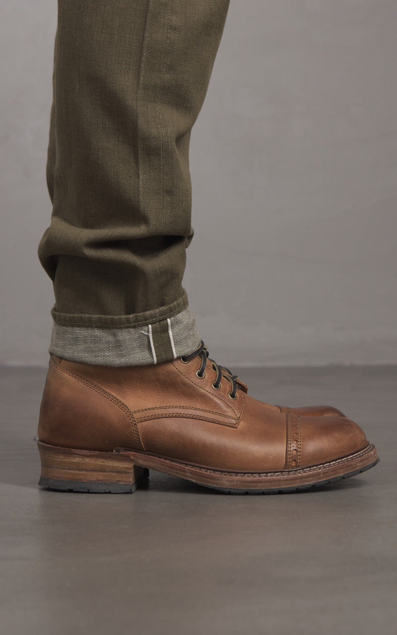 Momotaro Jeans MXJE1300 Selvedge Jeans Army Green 10.5oz