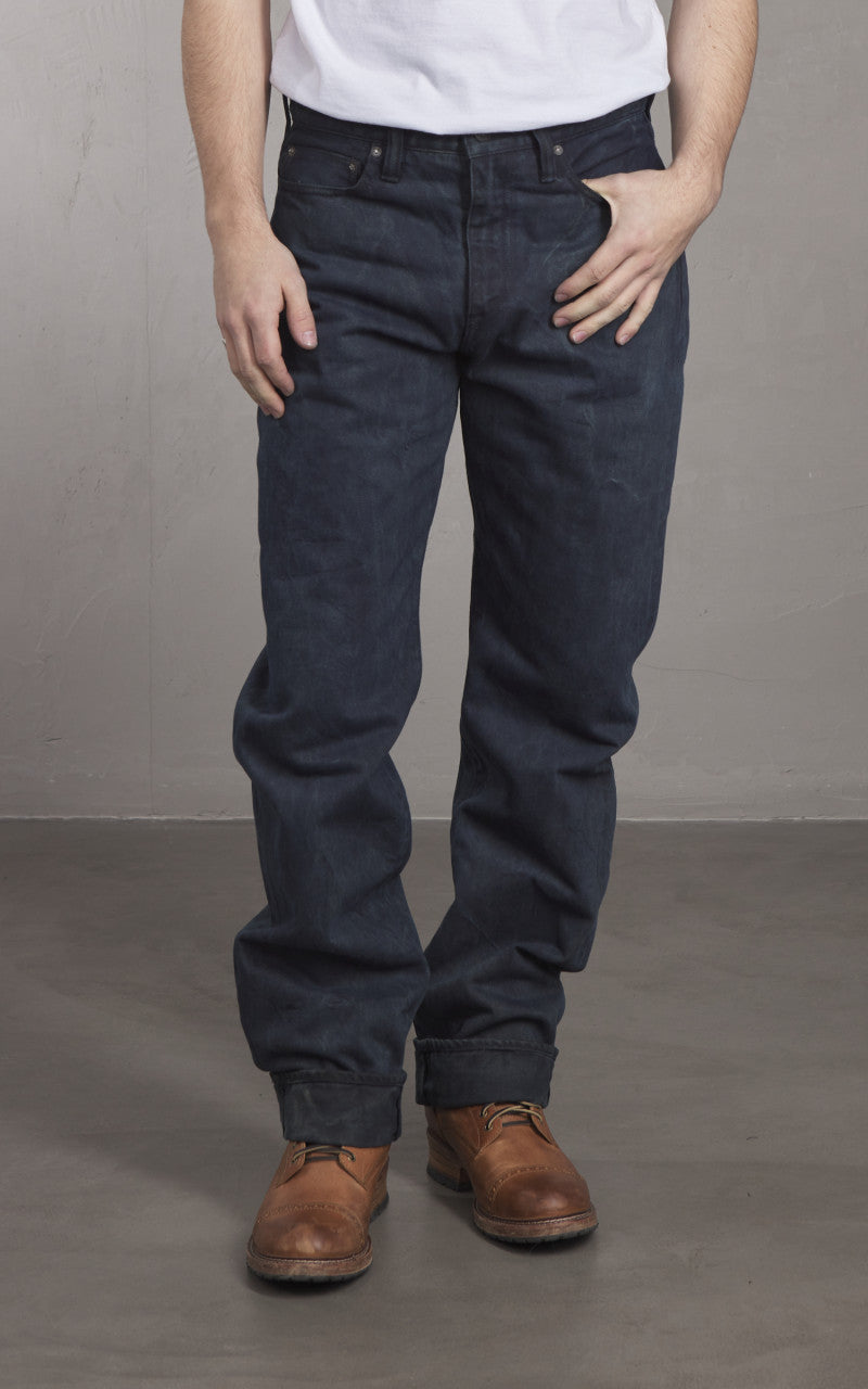 Momotaro Jeans MXJE1402 Mud & Natural Indigo Dyed Jeans Natural Indigo