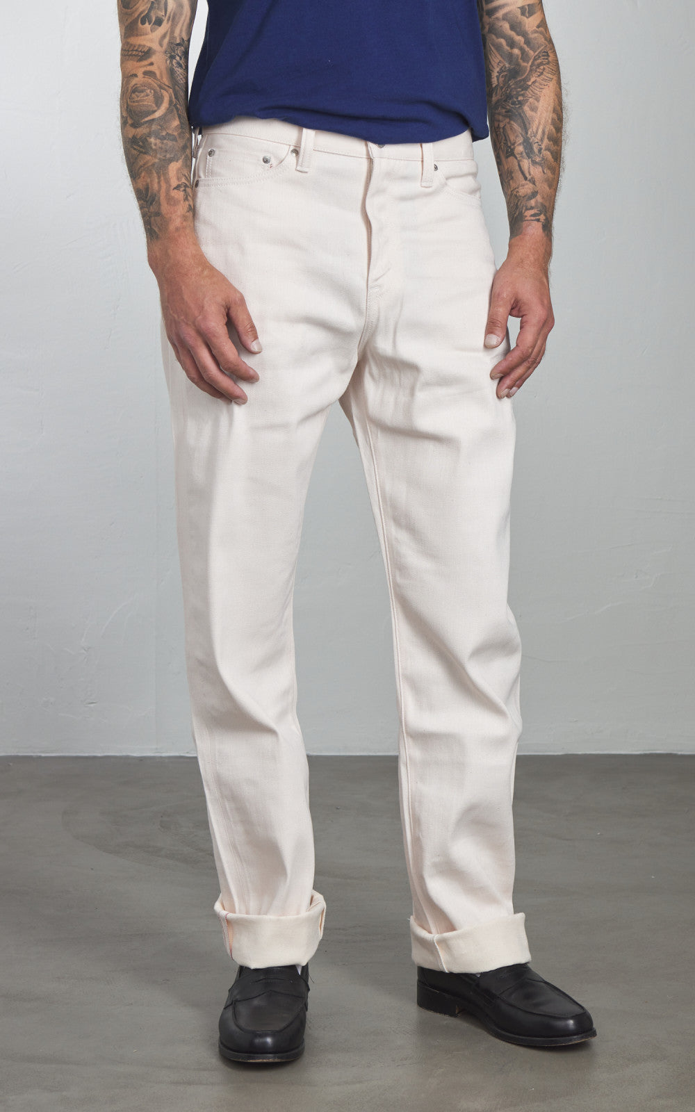 Momotaro Jeans MXJE1404 #100 Straight Denim Sakura Dyed Pink 14oz