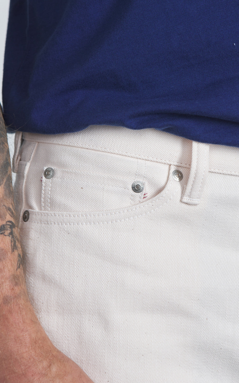 Momotaro Jeans MXJE1404 #100 Straight Denim Sakura Dyed Pink 14oz