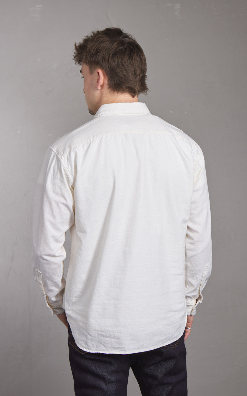 Momotaro Jeans MXLS1023 Selvedge Chambray Work Shirt Natural 5oz