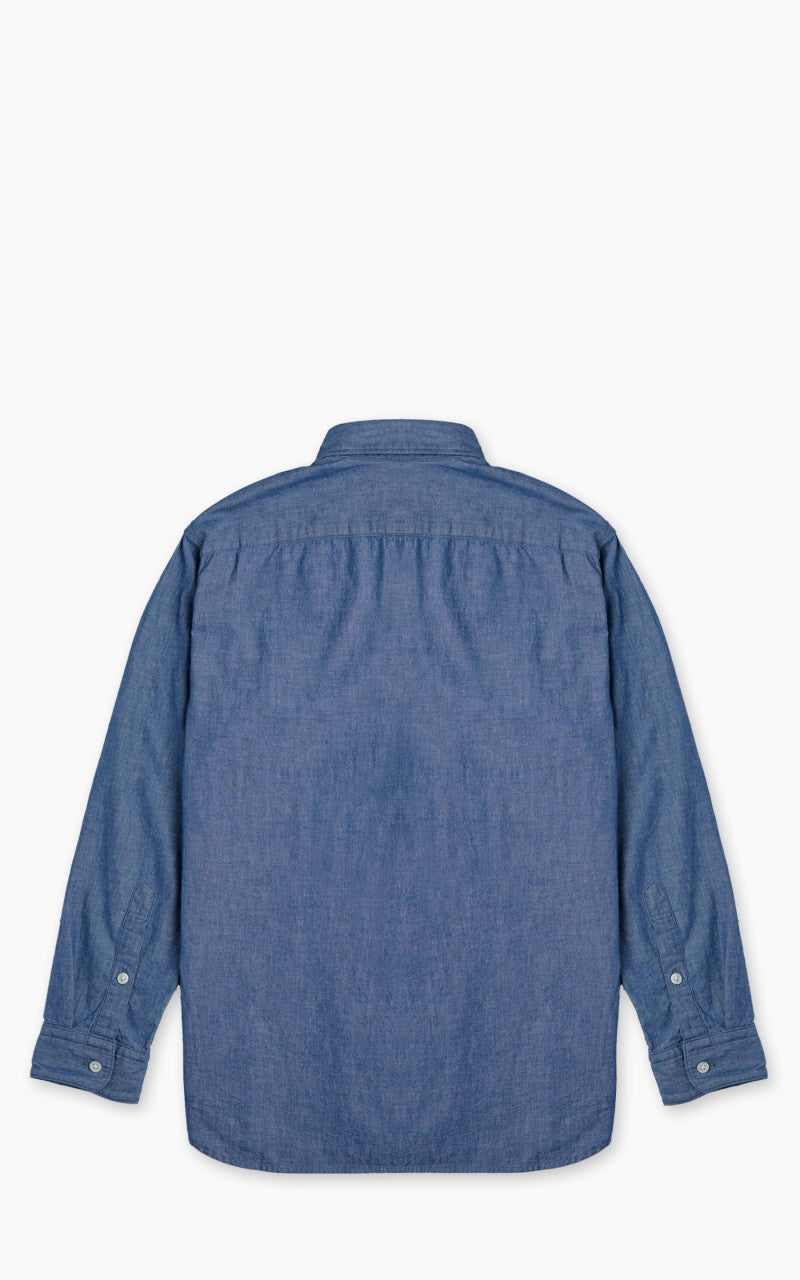 Momotaro Jeans MXLS1023 Selvedge Chambray Work Shirt Indigo 5oz