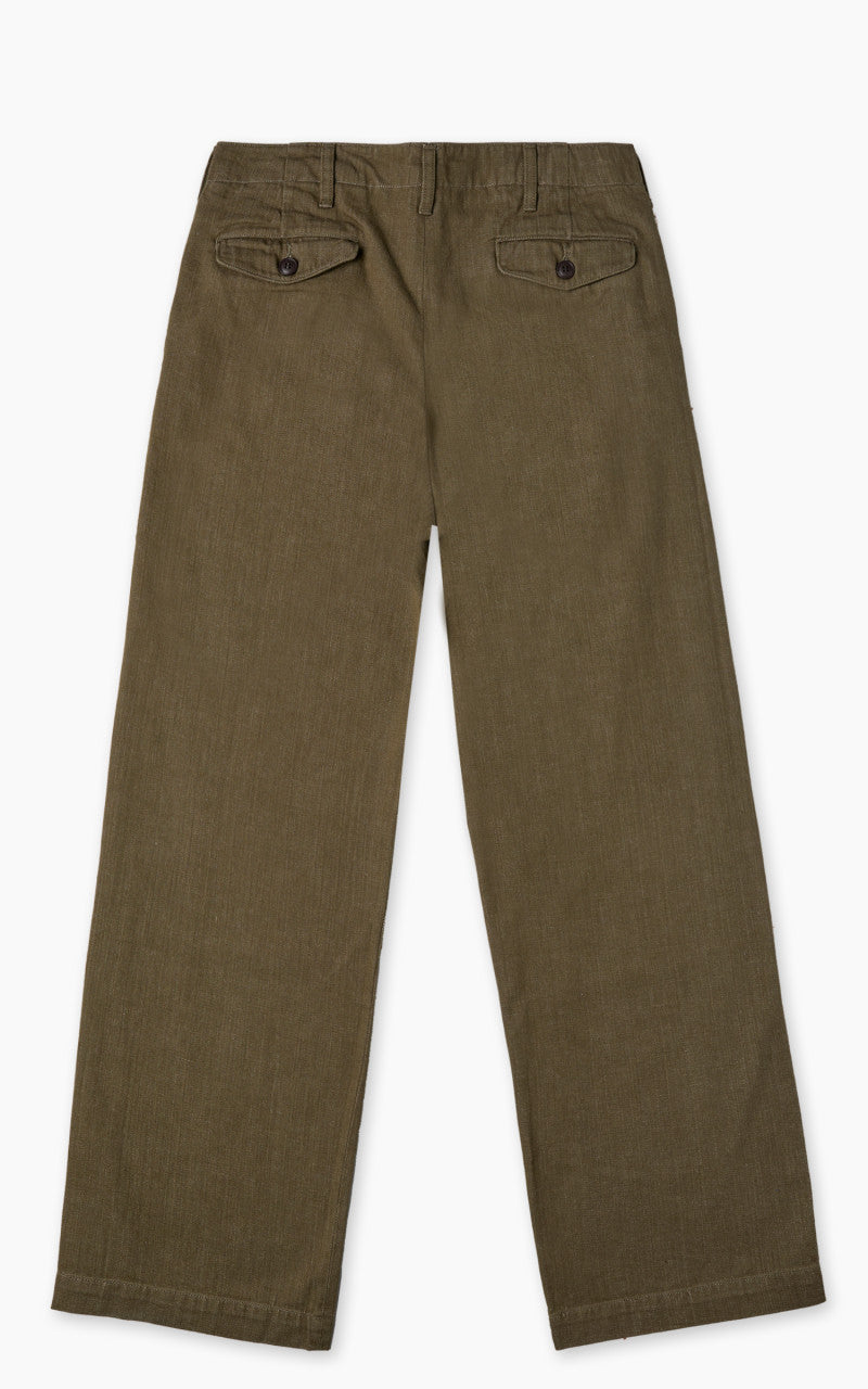 Momotaro Jeans MXPT1016 Selvedge Military Pants Army Green 10.5oz