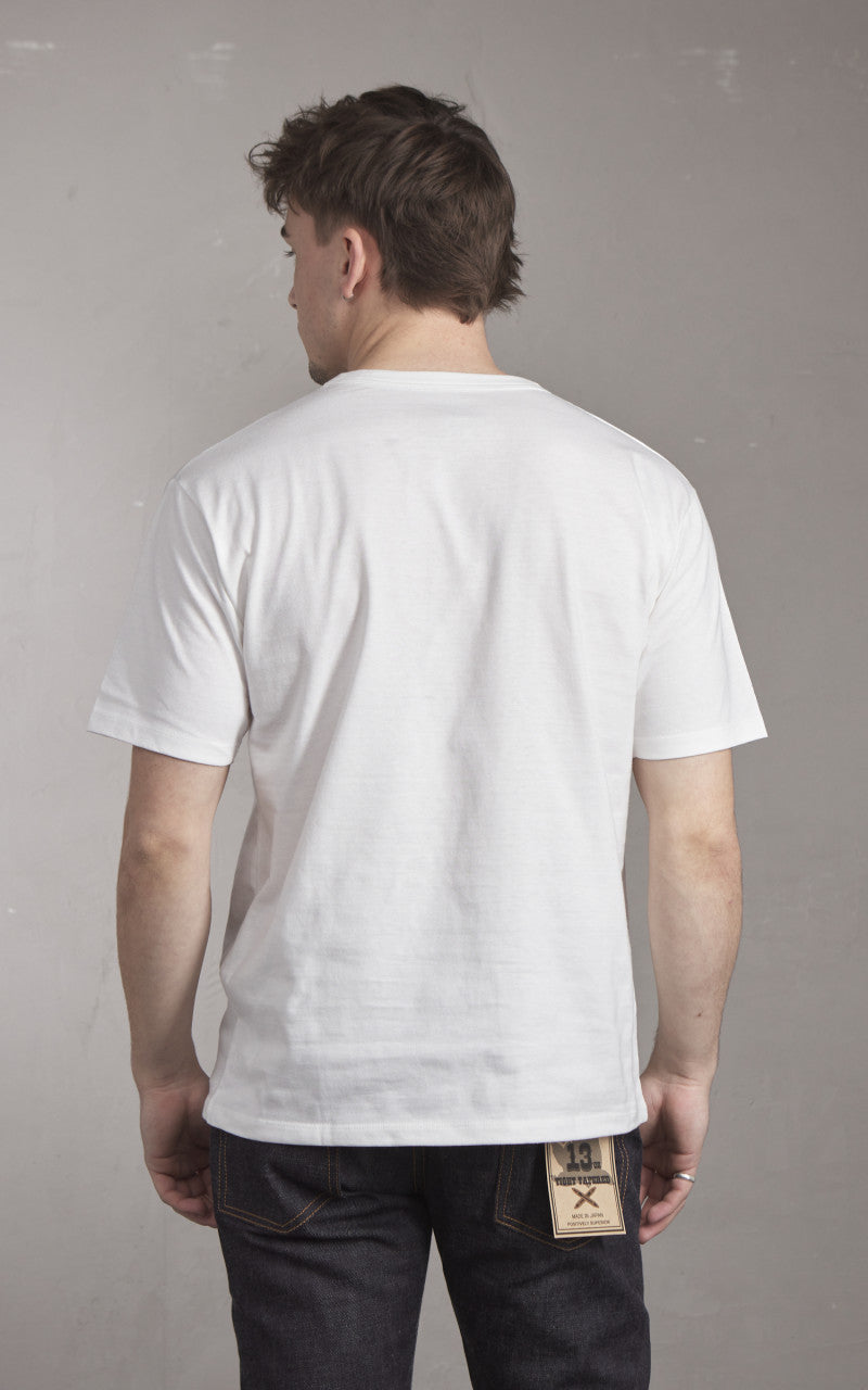 Momotaro Jeans MZTS0003 GTB Denim Pocket T-Shirt White 8.5oz