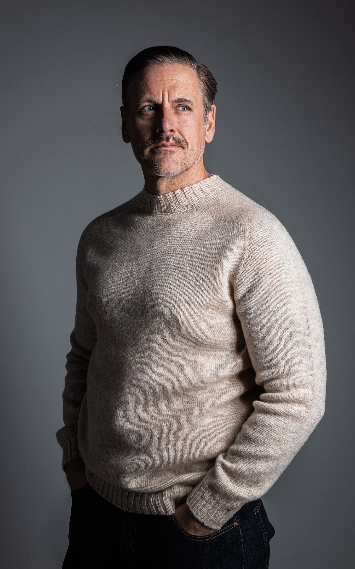 Mooncastle SW1 Shetland Wool Crewneck Sweater Ivory