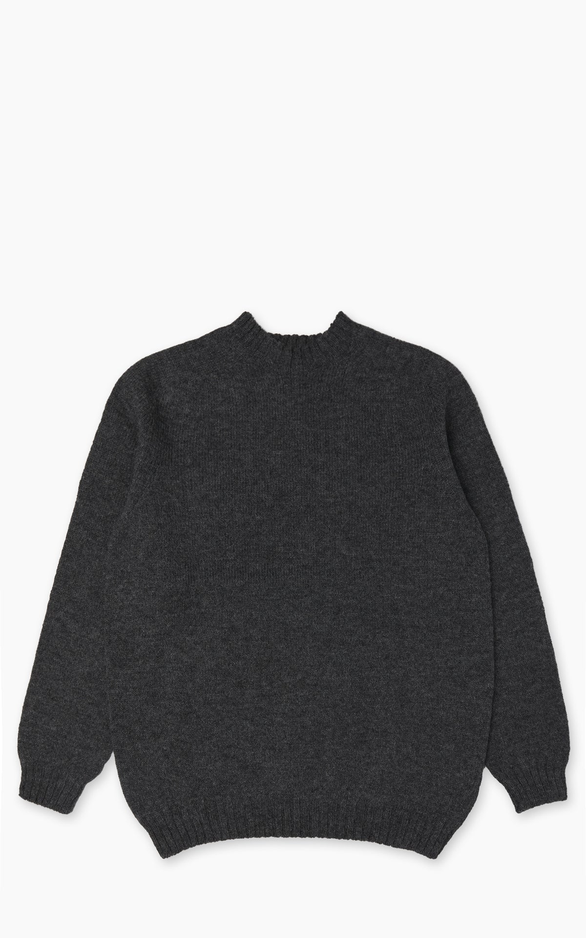 Mooncastle SW1 Shetland Wool Crewneck Sweater Charcoal