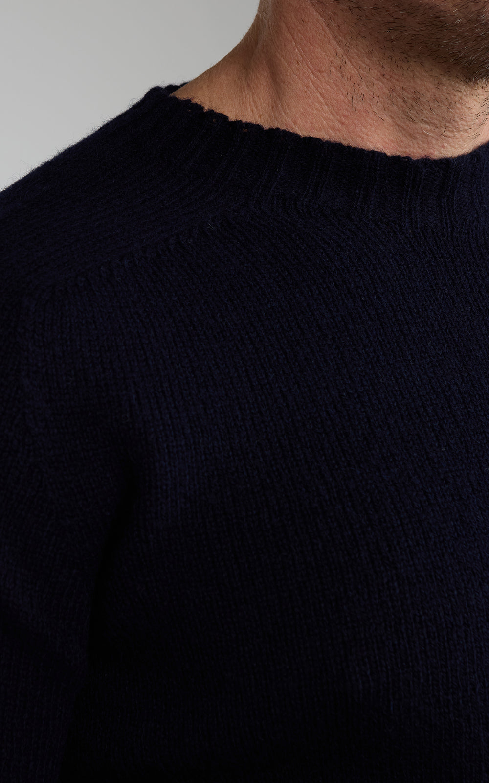 Mooncastle SW1 Shetland Wool Crewneck Sweater Navy