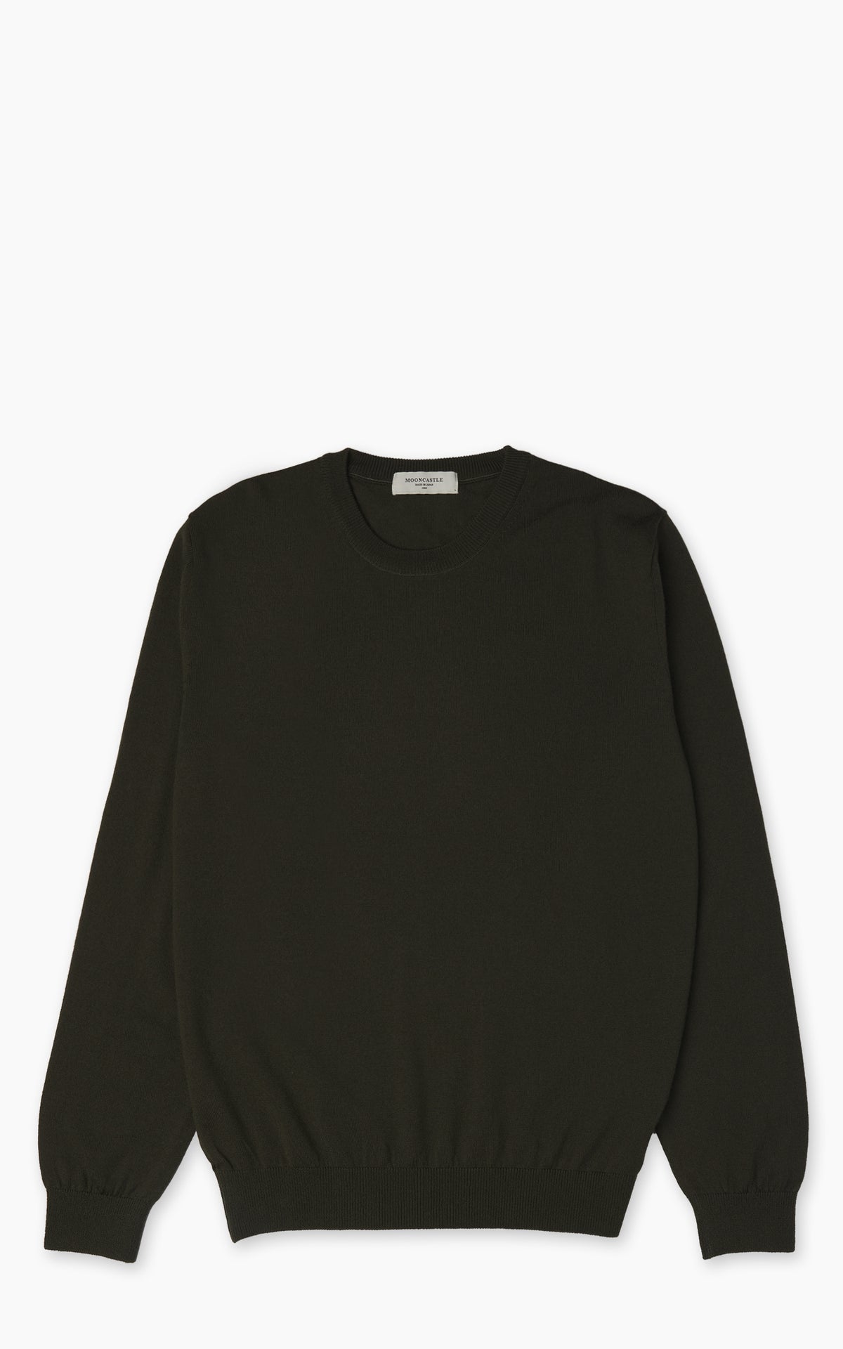 Mooncastle WO2 12G Lightweight Merino Wool Crewneck Dark Olive