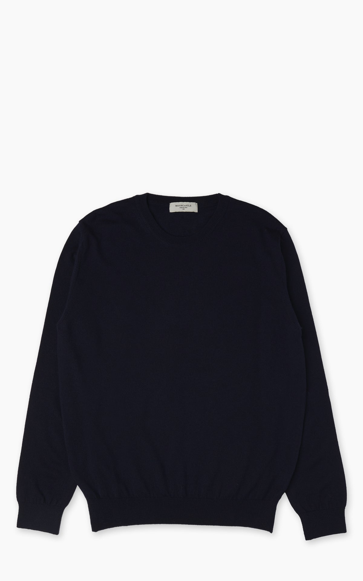 Mooncastle WO2 12G Lightweight Merino Wool Crewneck Navy