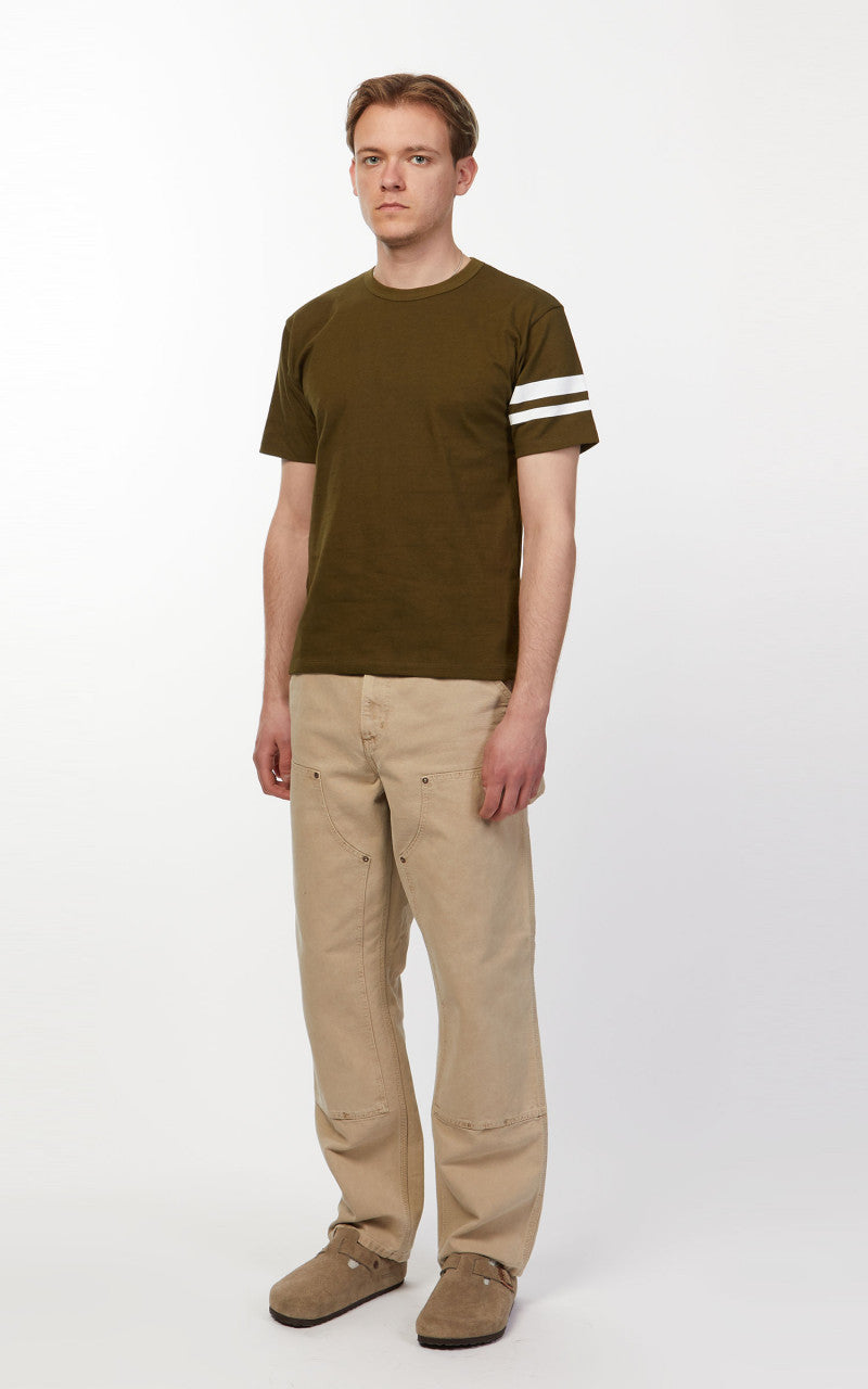 Momotaro Jeans MT002 Zimbabwe Cotton T-Shirt Olive Drab
