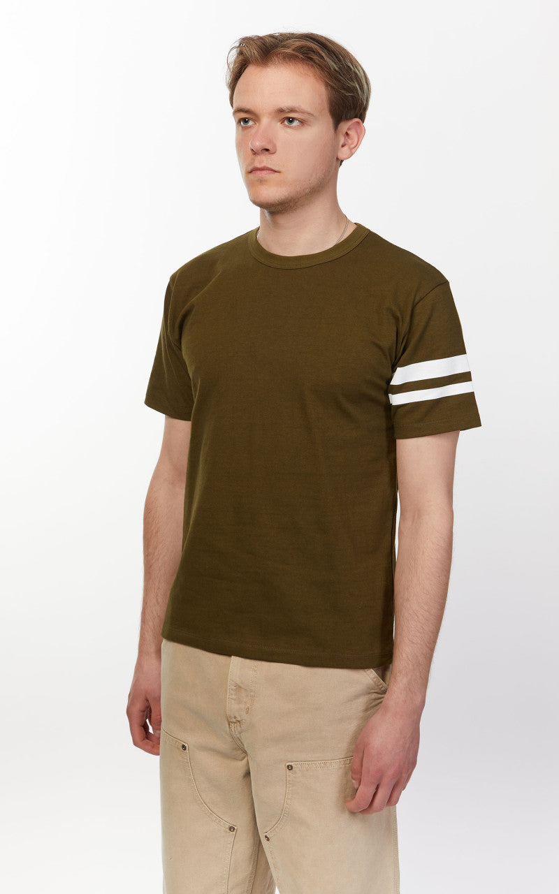 Momotaro Jeans MT002 Zimbabwe Cotton T-Shirt Olive Drab