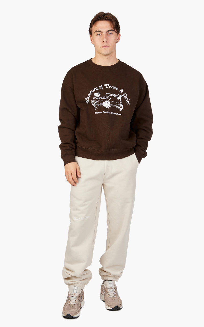 Museum of Peace & Quiet Quiet Place Crewneck Brown