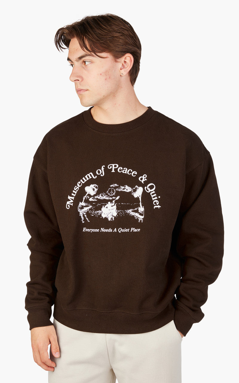 Museum of Peace & Quiet Quiet Place Crewneck Brown