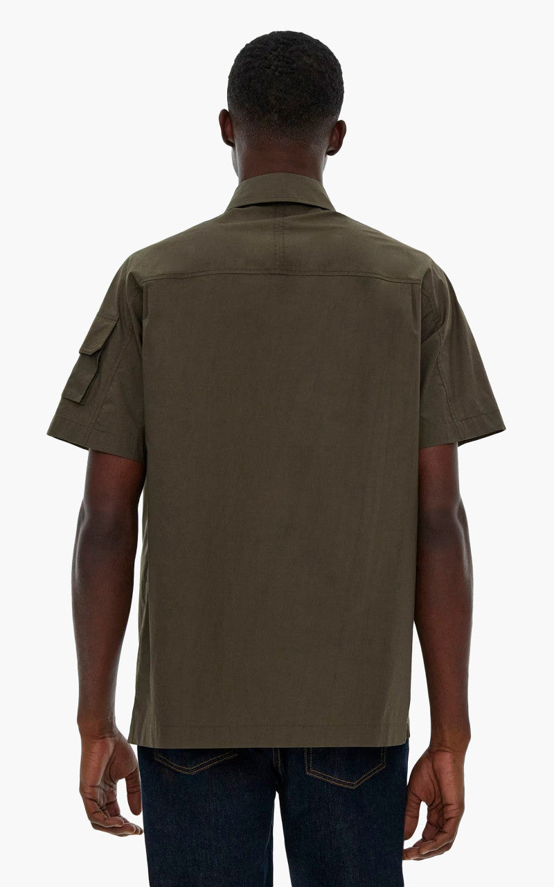 Helmut Lang Cargo Short-Sleeve Shirt Burnt Olive