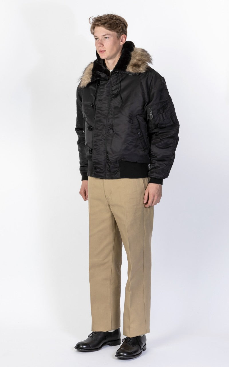 ジャケット・アウター military N2B flight bomber jacket opium N2B Flight Jacket Parka Army Military Warm Winter Snorkel