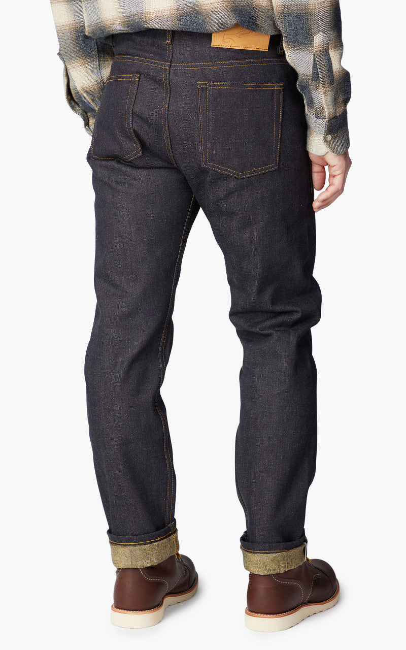 Naked & Famous Denim Weird Guy Pagoda Dyed Selvedge Indigo/Yellow 15oz