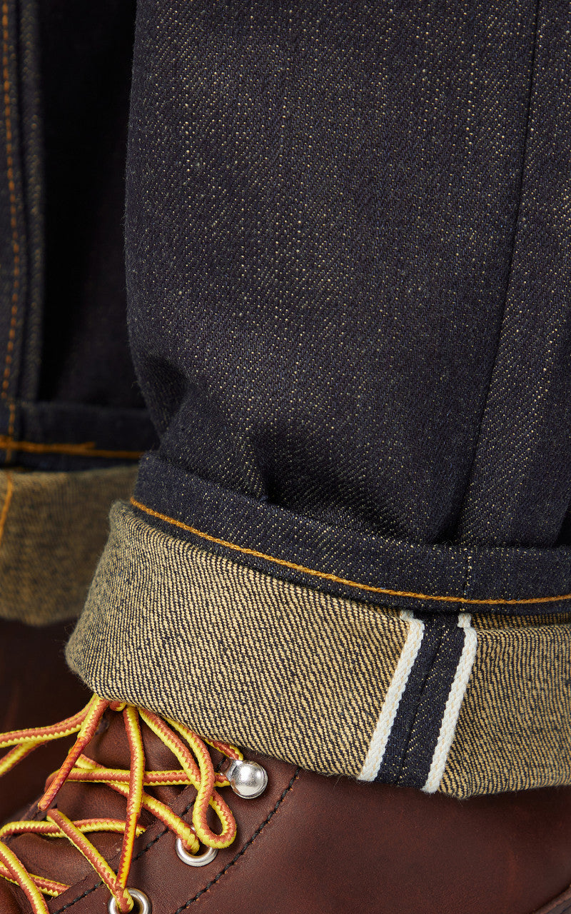 Naked & Famous Denim Easy Guy Pagoda Dyed Selvedge Indigo/Yellow 15oz