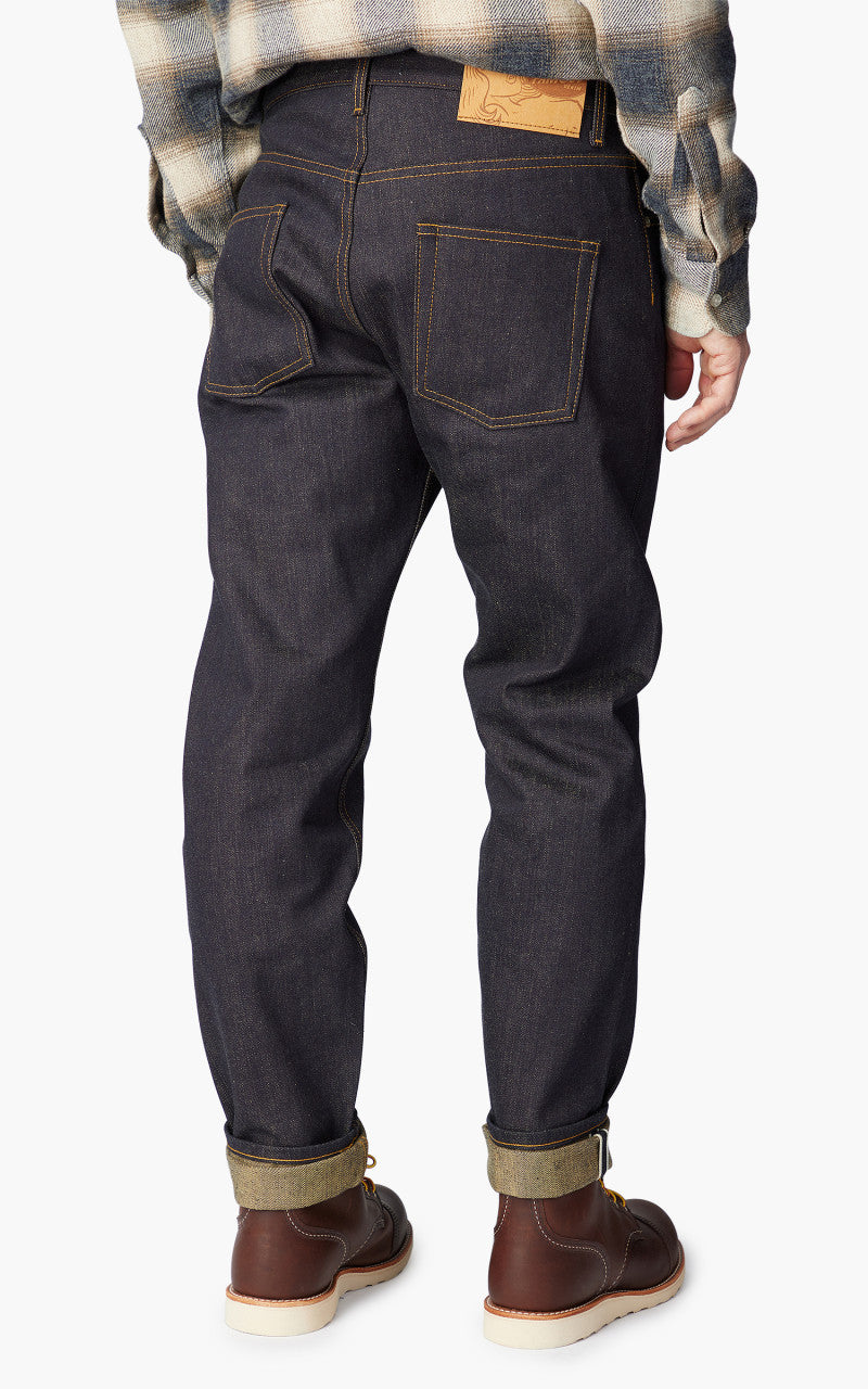 Naked & Famous Denim Easy Guy Pagoda Dyed Selvedge Indigo/Yellow 15oz