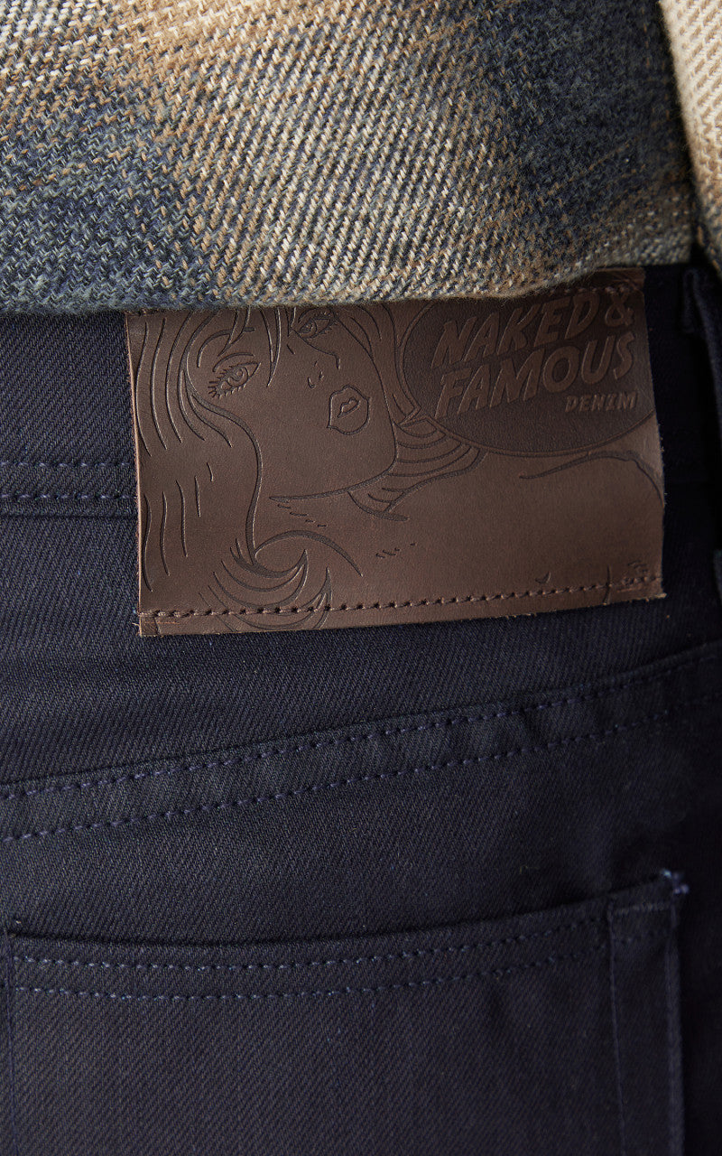 Naked & Famous Denim Weird Guy Gradient Denim Indigo Green 10oz