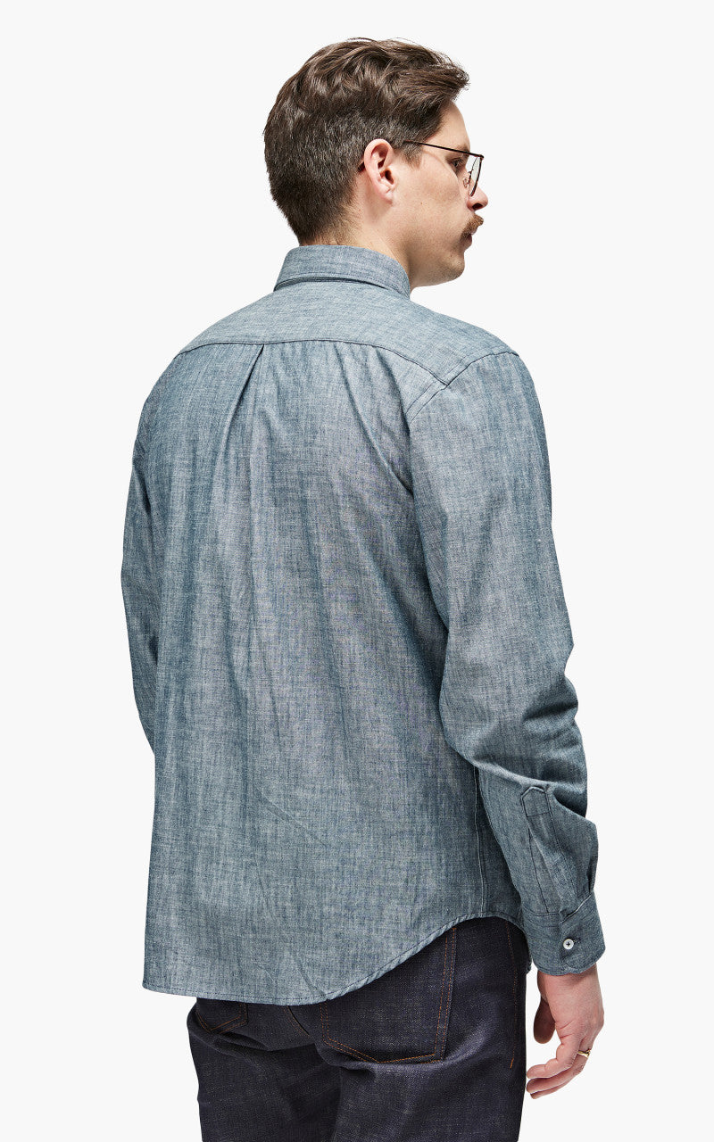 Naked & Famous Denim Easy Shirt Chambray Rinsed Blue 5oz