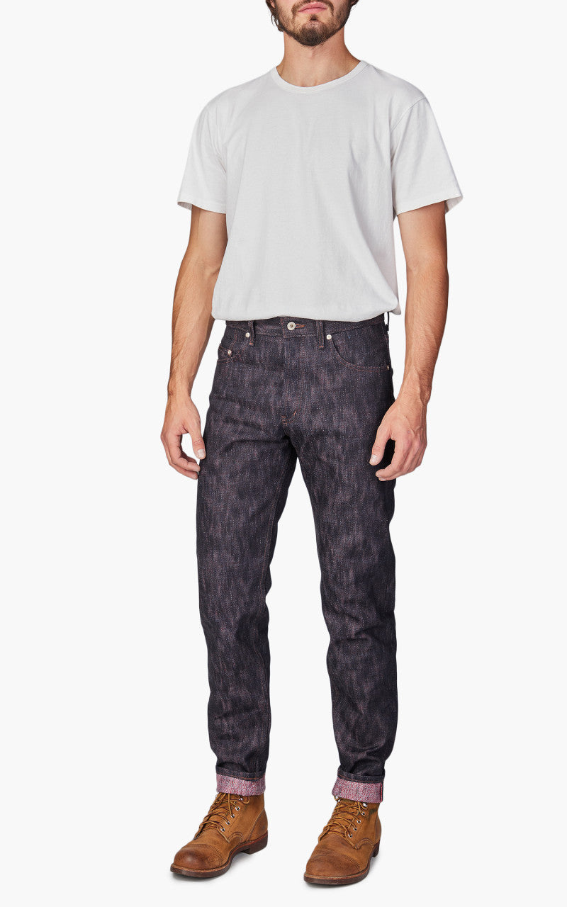 Naked & Famous Denim Easy Guy 15th Anniversary Denim Indigo x Red/White