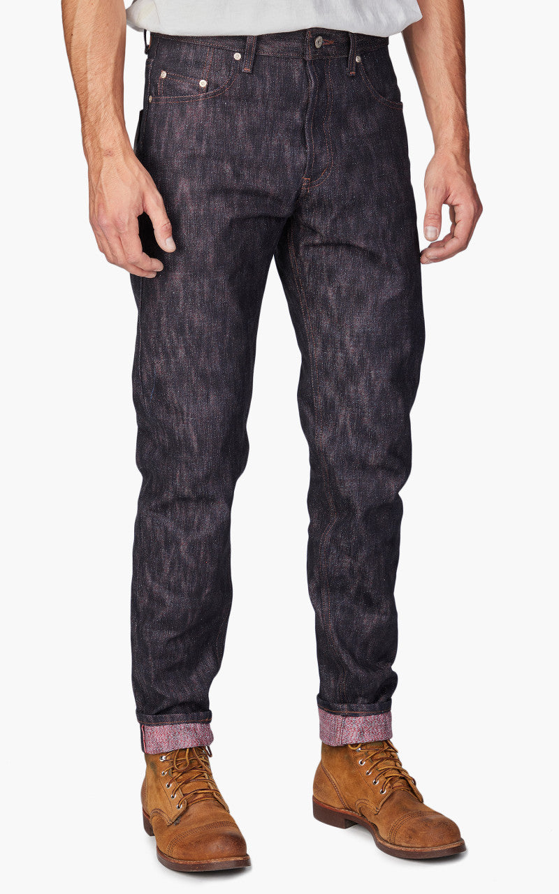 Naked & Famous Denim Easy Guy 15th Anniversary Denim Indigo x Red/White