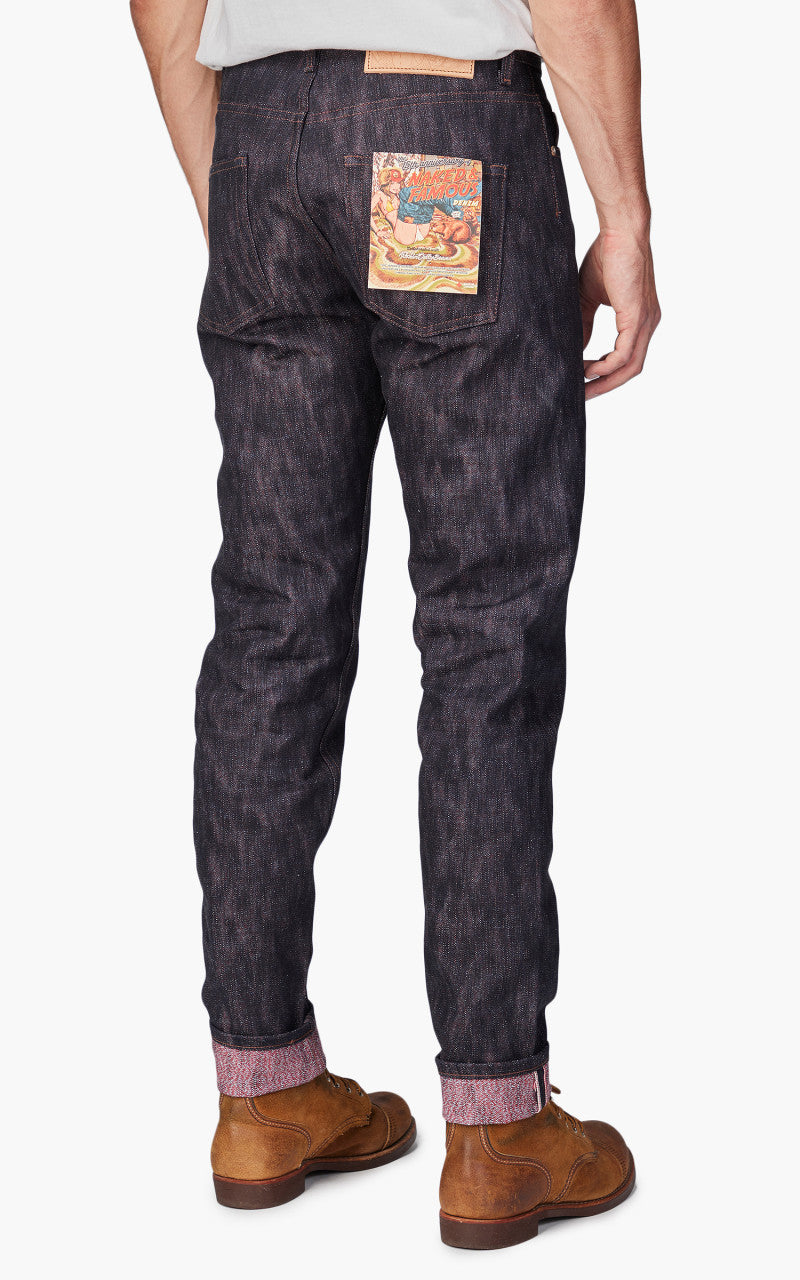 Naked & Famous Denim Easy Guy 15th Anniversary Denim Indigo x Red/White