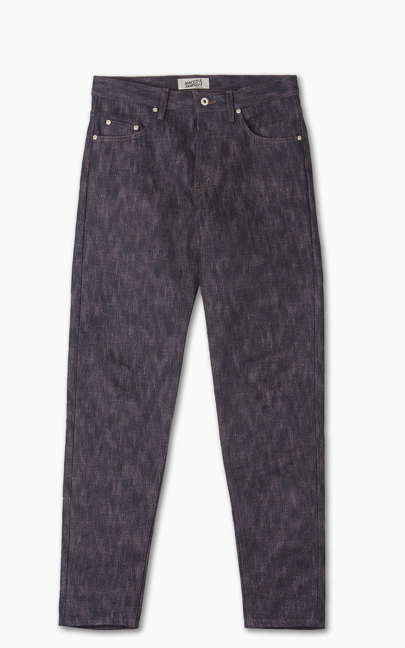 Naked & Famous Denim Easy Guy 15th Anniversary Denim Indigo x Red/White