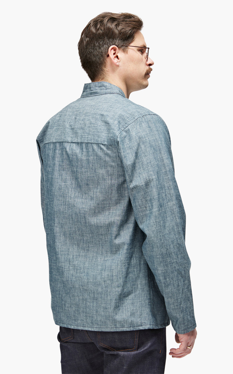 Naked & Famous Denim Kimono Shirt Chambray Rinsed Blue 5oz
