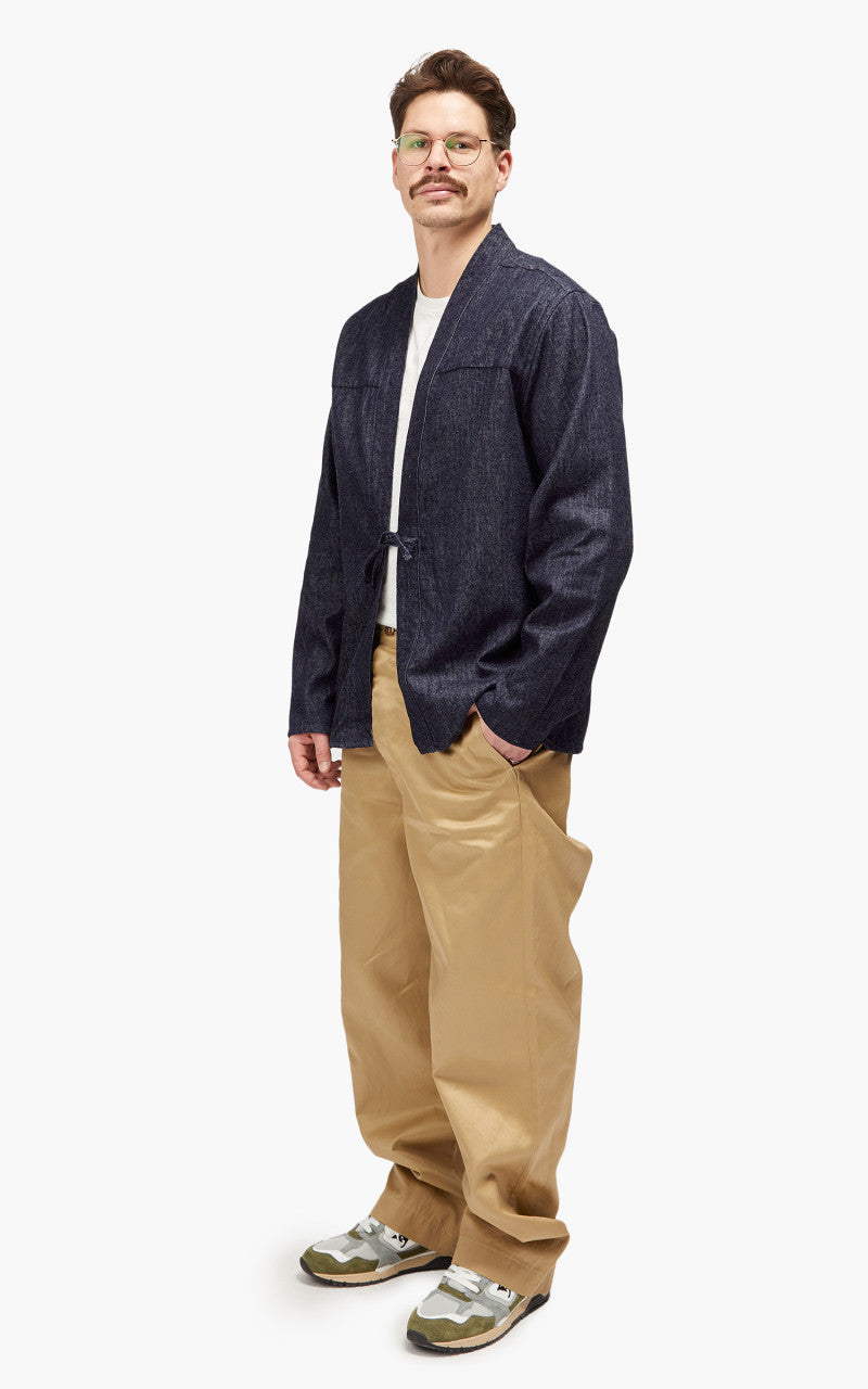 Naked & Famous Denim Kimono Shirt Kimono Arrows Indigo
