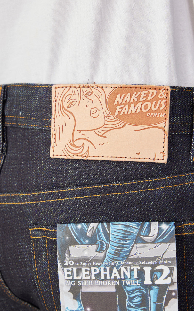 Naked & Famous Denim Weird Guy Elephant 12 Indigo 20oz