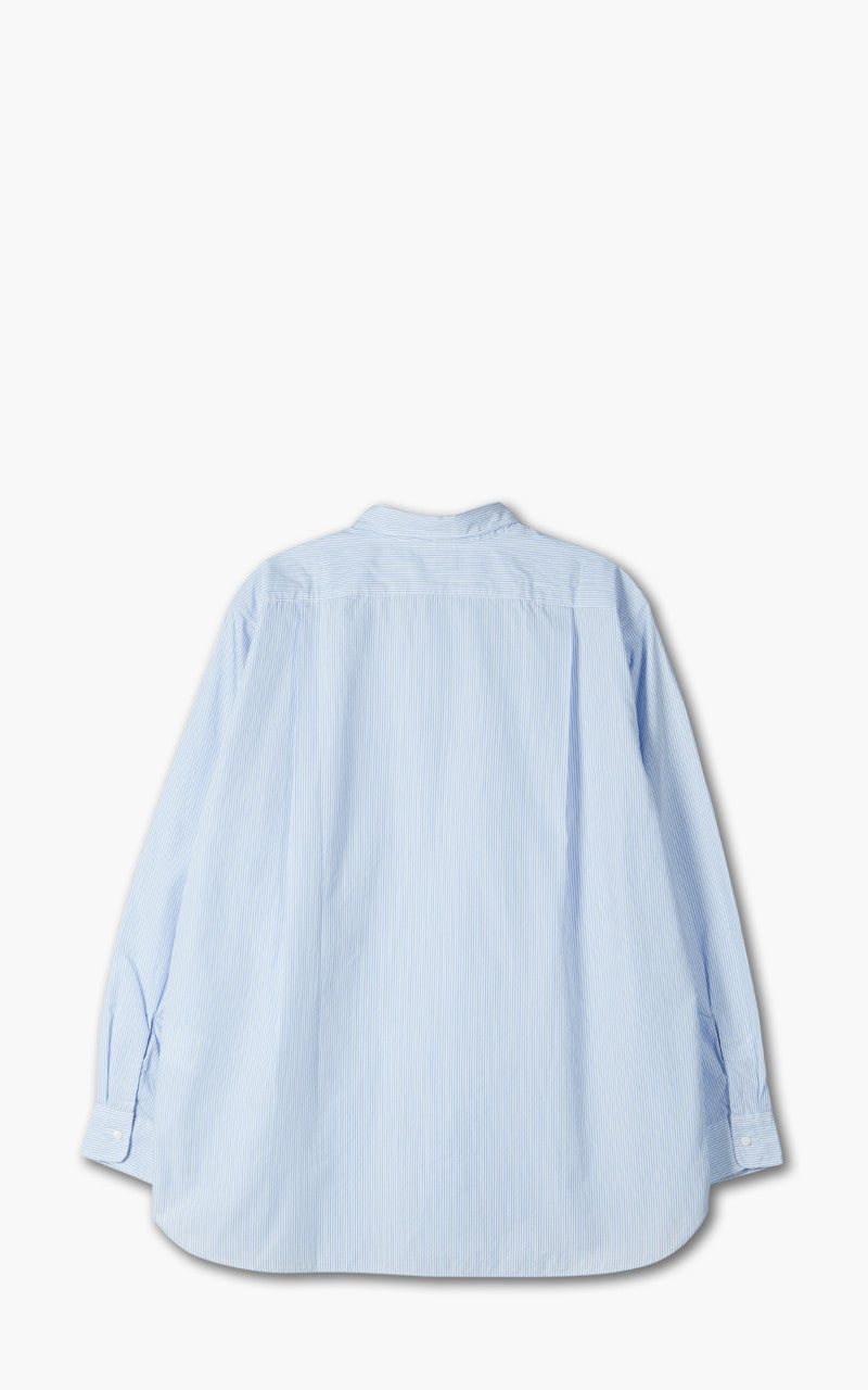 Nanamica Regular Collar Stripe Wind Shirt Sax