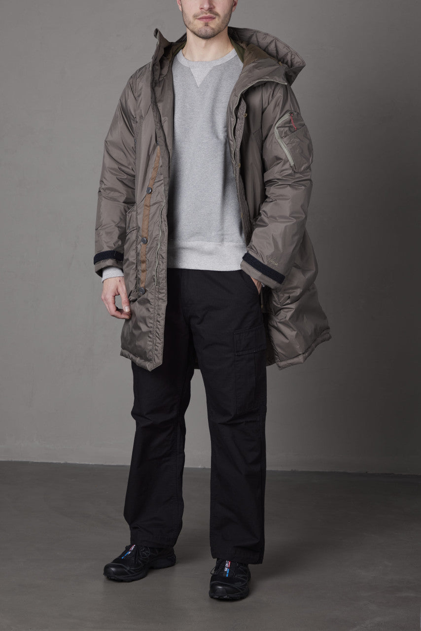 Nanga Aurora Down Field Half Coat Medium Grey