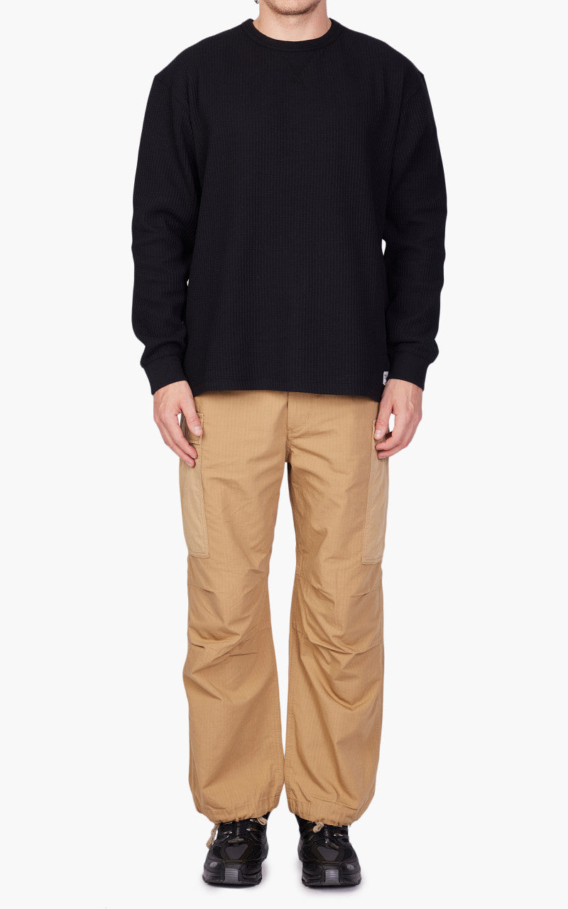 Nanga Eco Hybrid Waffle L/S Tee Black
