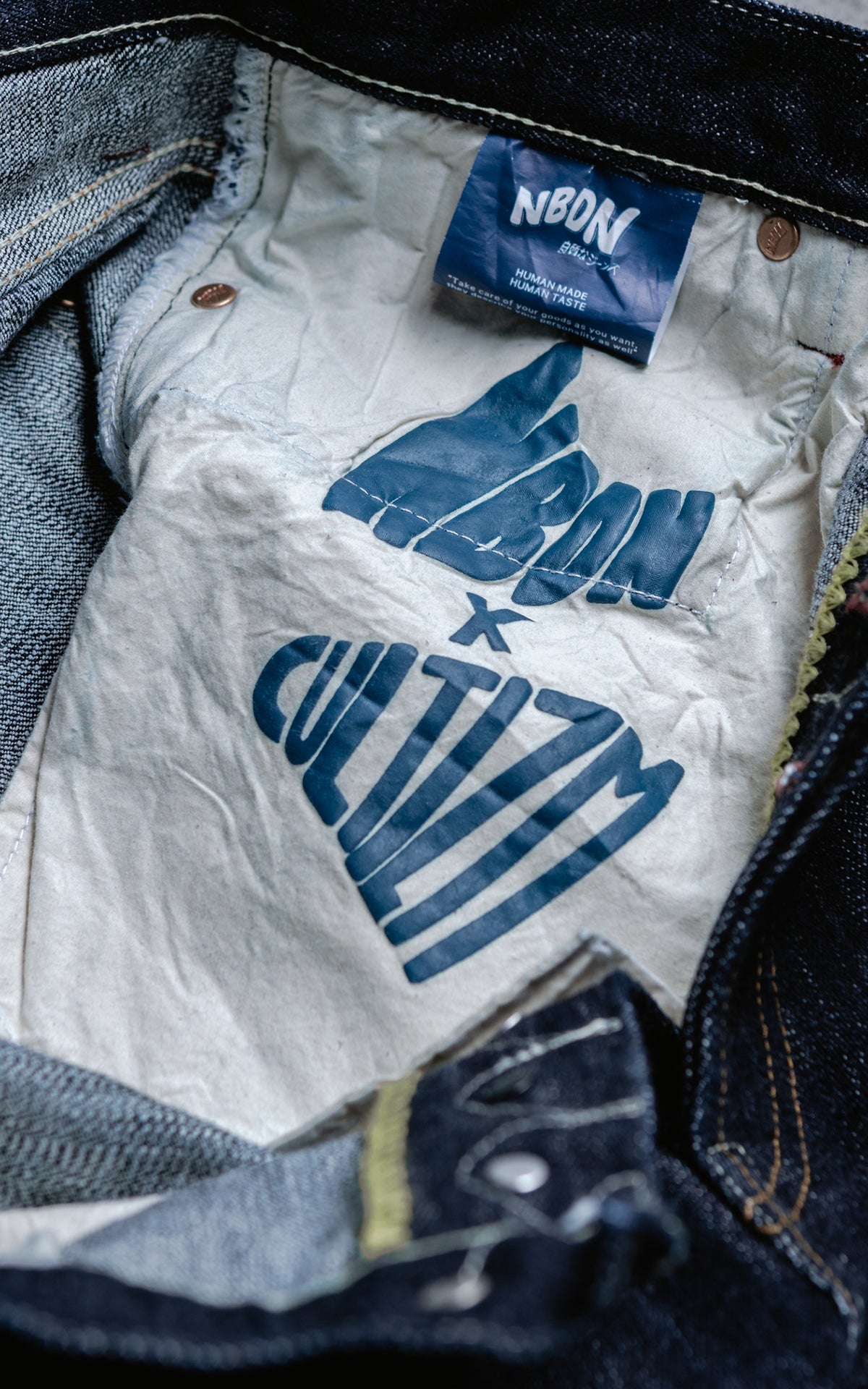 NBDN x CULTIZM "LOKI Selvedge" Wide Straight Jeans Indigo 19oz