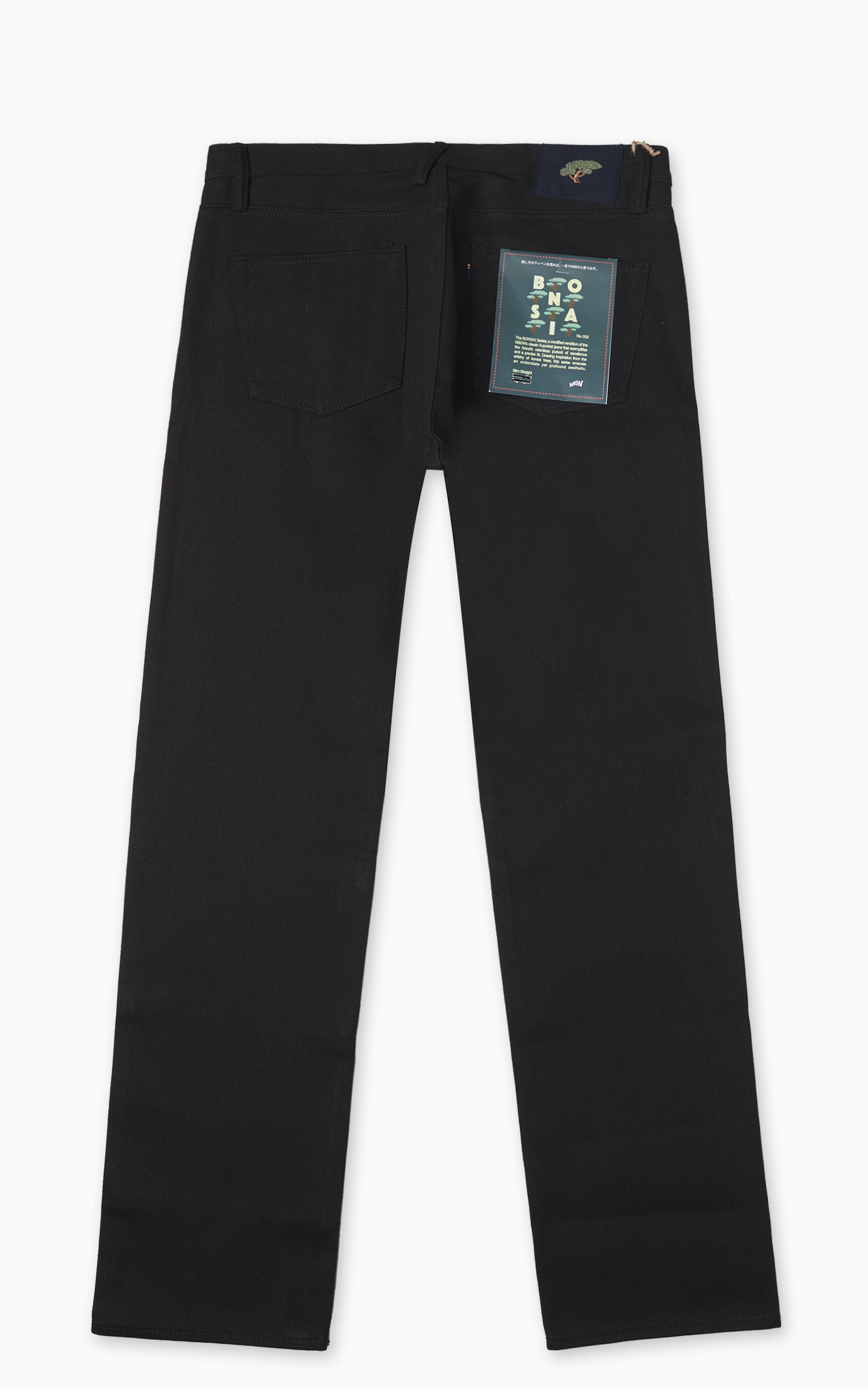 NBDN Bonsai 002 Slim Straight Selvedge Jeans Black x Black 15oz