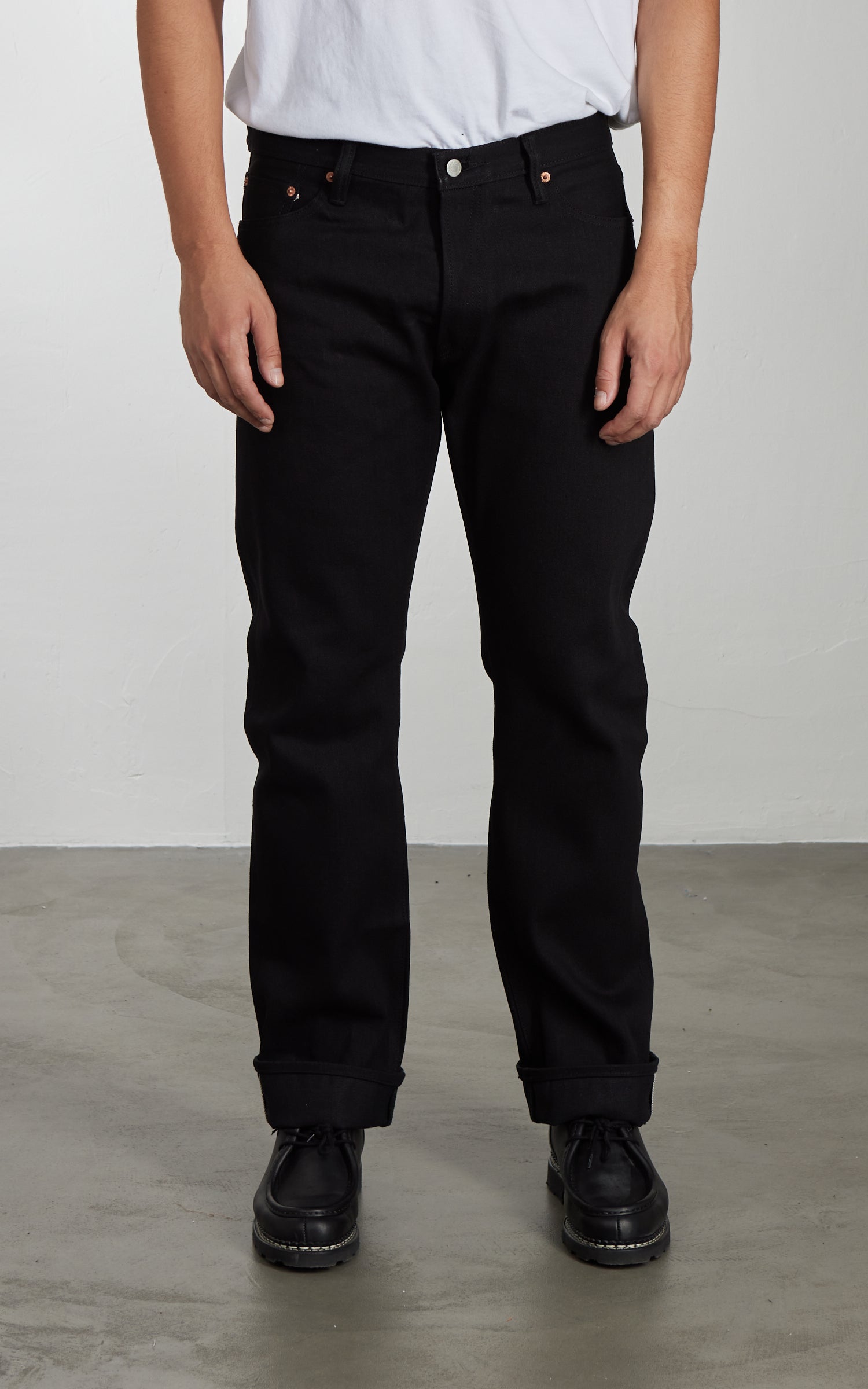 NBDN Bonsai 002 Slim Straight Selvedge Jeans Black x Black 15oz