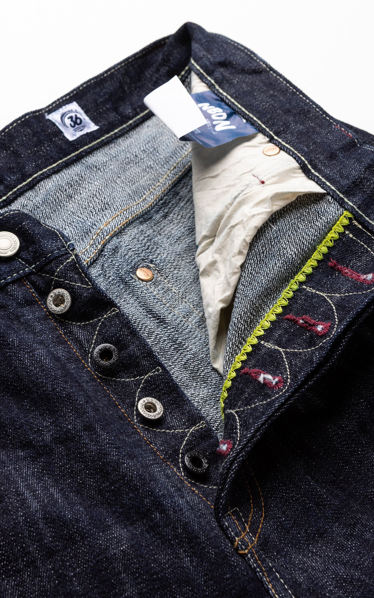 NBDN x CULTIZM "LOKI Selvedge" Wide Straight Jeans Indigo 19oz