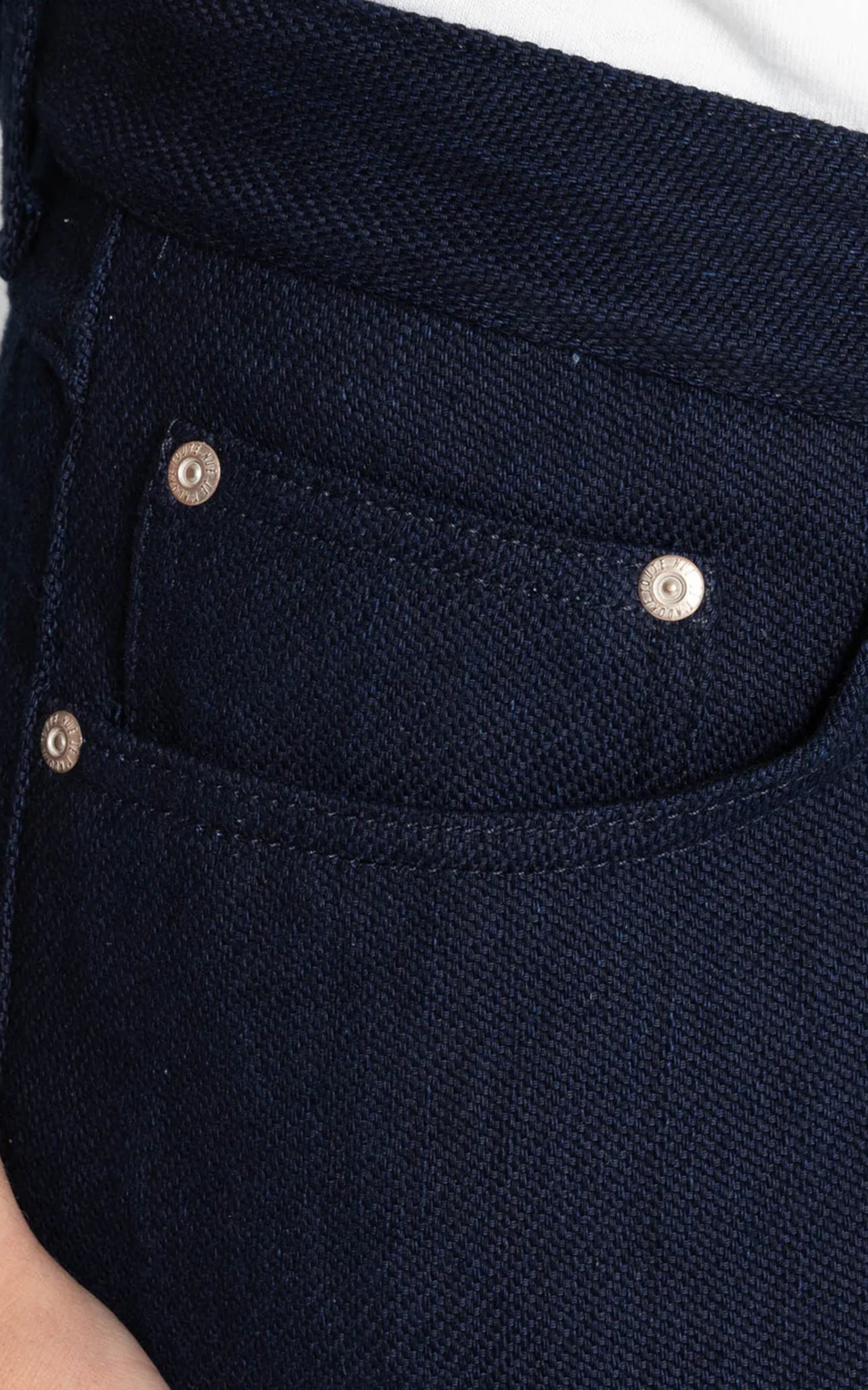 Naked & Famous Denim True Guy Maekake Dobby Indigo