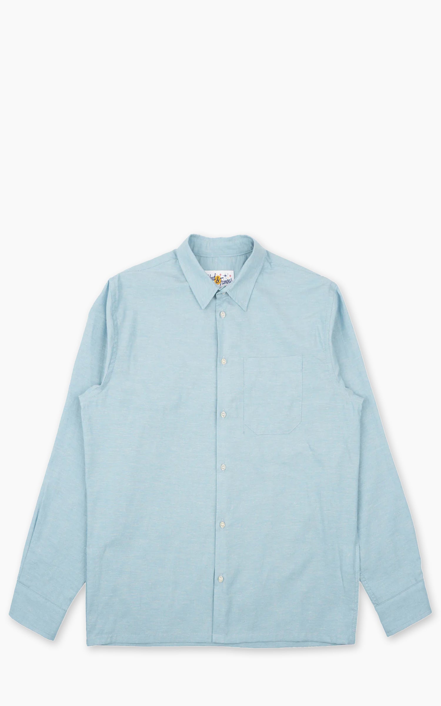 Naked & Famous Denim True Shirt Selvedge Chambray Pale Blue