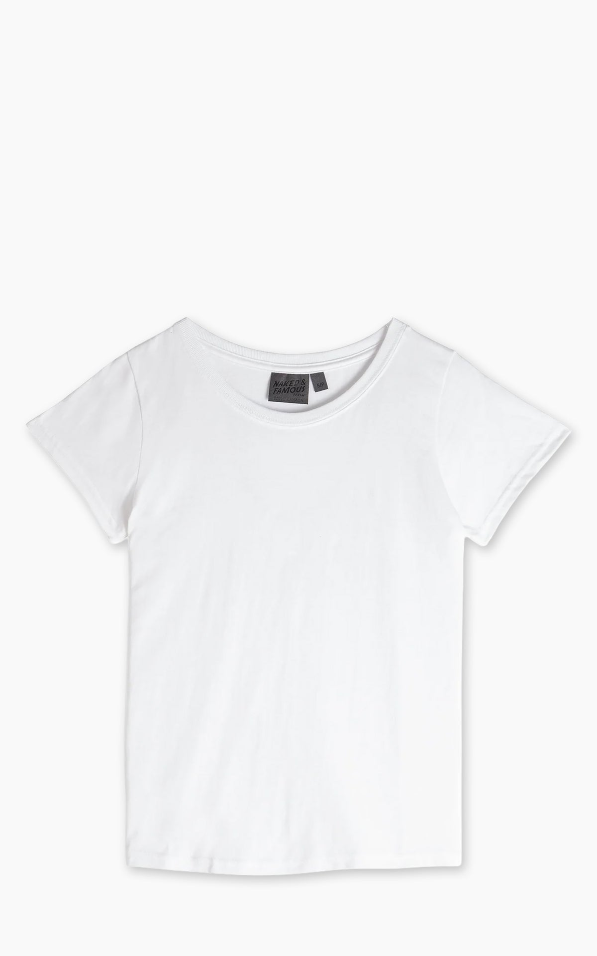 Naked & Famous Denim T-Shirt Ringspun White