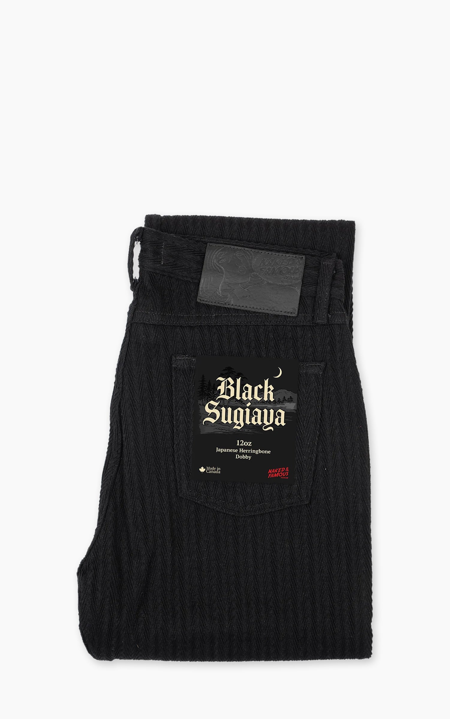 Naked & Famous Denim Weird Guy Black Sugiaya